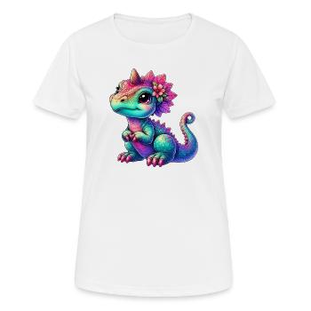Dinosaurier - Frauen T-Shirt atmungsaktiv - Weiß - Vorne - AI Model Female 172 dark (172cm)