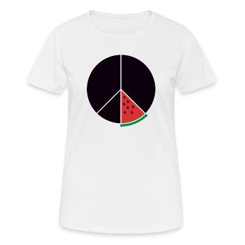 Gaza Peace - Women's Breathable T-Shirt - white - Front - AI Model Female 172 dark (172cm)
