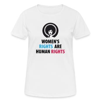 Women's Right Are Human Rights - Women's Breathable T-Shirt - white - Front - AI Model Female 172 dark (172cm)
