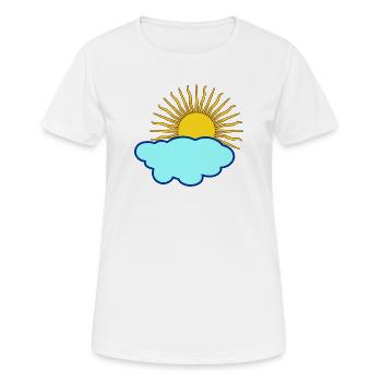Soleil derrière les nuages - T-shirt respirant Femme - blanc - Devant - AI Model Female 172 dark (172cm)