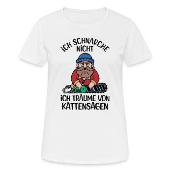 Scie de bois sciure de bois Woodland Lumberjack déclaration - T-shirt respirant Femme - blanc - Devant - AI Model Female 172 dark (172cm)
