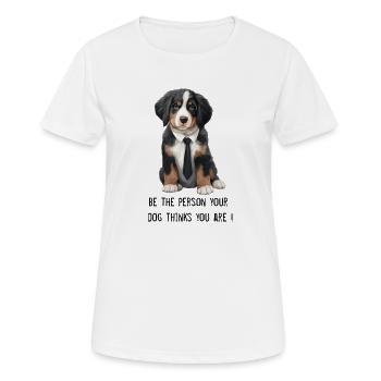 Bouvier bernois - T-shirt respirant Femme - blanc - Devant - AI Model Female 172 dark (172cm)