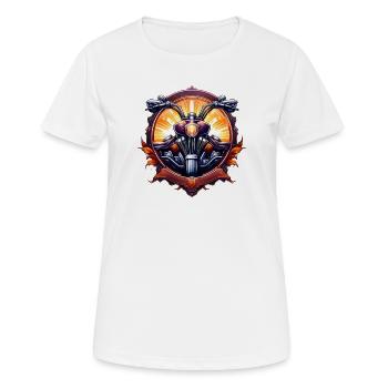 Motor_01 - Frauen T-Shirt atmungsaktiv - Weiß - Vorne - AI Model Female 172 dark (172cm)