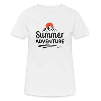 Sommer-Abenteuer - Frauen T-Shirt atmungsaktiv - Weiß - Vorne - AI Model Female 172 dark (172cm)