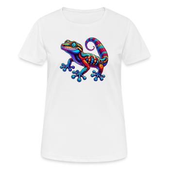 Gecko - T-shirt respirant Femme - blanc - Devant - AI Model Female 172 dark (172cm)