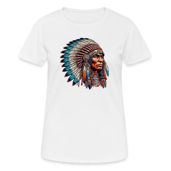 Amerikanisch Indianer Amerikanische Rote Haut - Frauen T-Shirt atmungsaktiv - Weiß - Vorne - AI Model Female 172 dark (172cm)