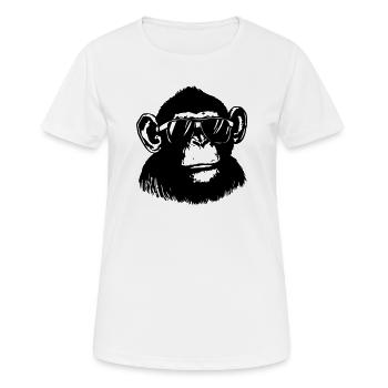 Cool Monkey - Women's Breathable T-Shirt - white - Front - AI Model Female 172 dark (172cm)