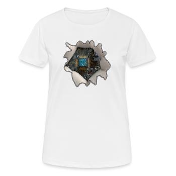 Mon fonctionnement interne - T-shirt respirant Femme - blanc - Devant - AI Model Female 172 dark (172cm)