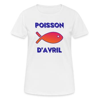 FISH. APRIL FOOL - Women's Breathable T-Shirt - white - Front - AI Model Female 172 dark (172cm)