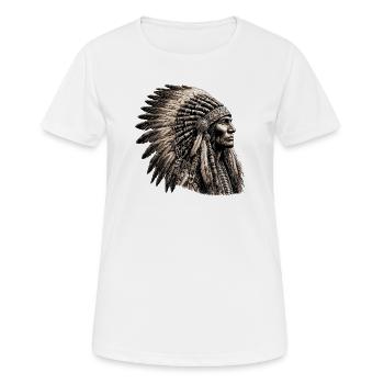 Amerikanisch Indianer Amerikanische Rote Haut - Frauen T-Shirt atmungsaktiv - Weiß - Vorne - AI Model Female 172 dark (172cm)