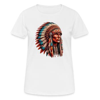 Amerikanisch Indianer Amerikanische Rote Haut - Frauen T-Shirt atmungsaktiv - Weiß - Vorne - AI Model Female 172 dark (172cm)