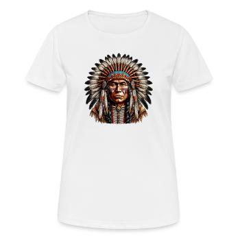 Amerikanisch Indianer Amerikanische Rote Haut - Frauen T-Shirt atmungsaktiv - Weiß - Vorne - AI Model Female 172 dark (172cm)