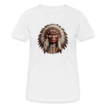 Amerikanisch Indianer Amerikanische Rote Haut - Frauen T-Shirt atmungsaktiv - Weiß - Vorne - AI Model Female 172 dark (172cm)