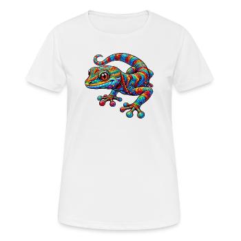 Gecko - T-shirt respirant Femme - blanc - Devant - AI Model Female 172 dark (172cm)