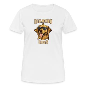 Chiens de diamant - T-shirt respirant Femme - blanc - Devant - AI Model Female 172 dark (172cm)