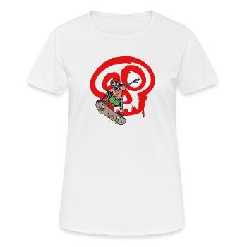Art, Street Art, Graffiti, Dessin, Wildstyle - T-shirt respirant Femme - blanc - Devant - AI Model Female 172 dark (172cm)