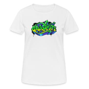 Graffiti Art Street Art Dessin Illustration - T-shirt respirant Femme - blanc - Devant - AI Model Female 172 dark (172cm)