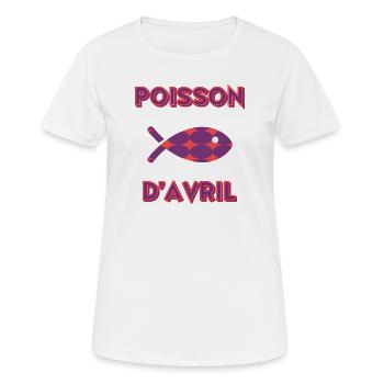 APRIL FOOL - Women's Breathable T-Shirt - white - Front - AI Model Female 172 dark (172cm)