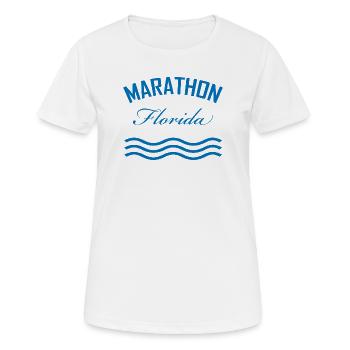 Marathon Florida Watercolour Style  - Women's Breathable T-Shirt - white - Front - AI Model Female 172 dark (172cm)