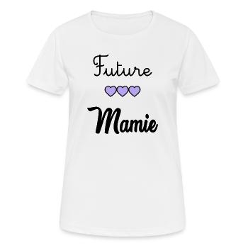 ZUKÜNFTIGE OMA - Frauen T-Shirt atmungsaktiv - Weiß - Vorne - AI Model Female 172 dark (172cm)