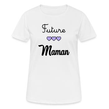 WERDENDE MAMA - Frauen T-Shirt atmungsaktiv - Weiß - Vorne - AI Model Female 172 dark (172cm)