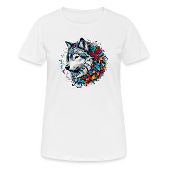 Wolf - Women's Breathable T-Shirt - white - Front - AI Model Female 172 dark (172cm)