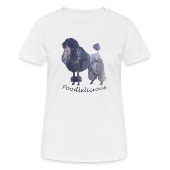 Caniche caniche Puddel - T-shirt respirant Femme - blanc - Devant - AI Model Female 172 dark (172cm)
