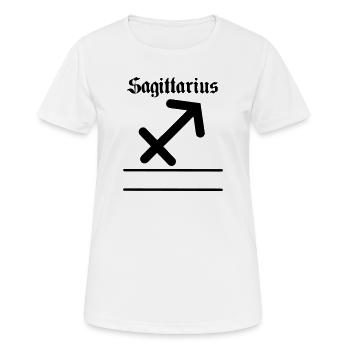 Schütze Namensbanner Schütze - Frauen T-Shirt atmungsaktiv - Weiß - Vorne - AI Model Female 172 dark (172cm)