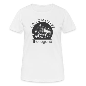 alte Lok Zug Bahn Sächsiche Bahn Symbol Logo - Frauen T-Shirt atmungsaktiv - Weiß - Vorne - AI Model Female 172 dark (172cm)