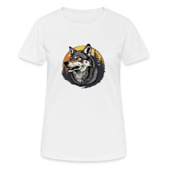 Sang de loup - T-shirt respirant Femme - blanc - Devant - AI Model Female 172 dark (172cm)