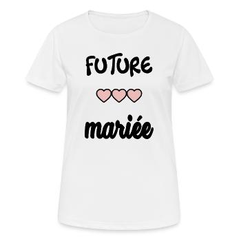 MARIEE. FUTURE MARIEE - T-shirt respirant Femme - blanc - Devant - AI Model Female 172 dark (172cm)