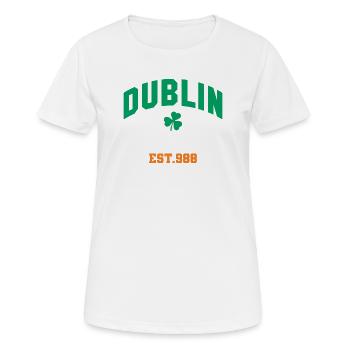 Dublin - Irland - Frauen T-Shirt atmungsaktiv - Weiß - Vorne - AI Model Female 172 dark (172cm)