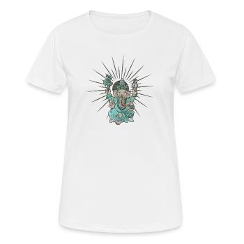 Indischer Elefant Ganesha. - Frauen T-Shirt atmungsaktiv - Weiß - Vorne - AI Model Female 172 dark (172cm)