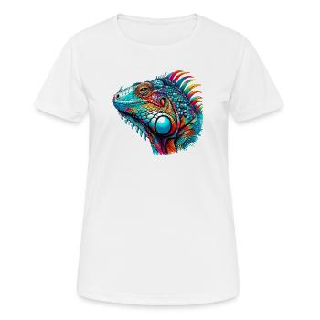 Iguane - T-shirt respirant Femme - blanc - Devant - AI Model Female 172 dark (172cm)