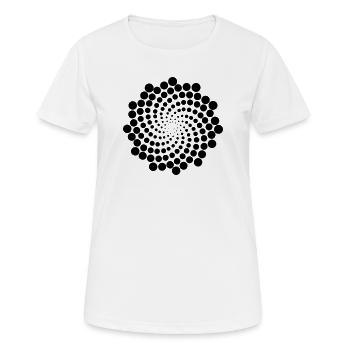 Spirale de point de tourbillon - T-shirt respirant Femme - blanc - Devant - AI Model Female 172 dark (172cm)