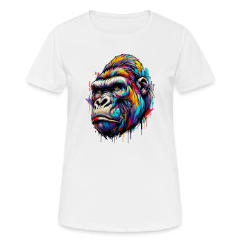 Gorilla - Women's Breathable T-Shirt - white - Front - AI Model Female 172 dark (172cm)