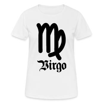 Sternzeichen Jungfrau - Frauen T-Shirt atmungsaktiv - Weiß - Vorne - AI Model Female 172 dark (172cm)