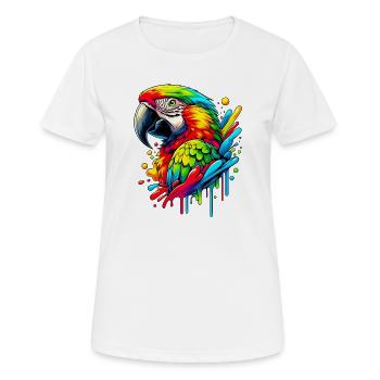 Perroquet - T-shirt respirant Femme - blanc - Devant - AI Model Female 172 dark (172cm)