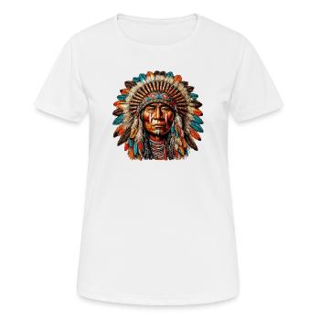 Amerikanisch Indianer Amerikanische Rote Haut - Frauen T-Shirt atmungsaktiv - Weiß - Vorne - AI Model Female 172 dark (172cm)