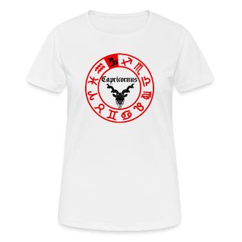 Twelve signs zodiac sign Capricorn Capricornus - Women's Breathable T-Shirt - white - Front - AI Model Female 172 dark (172cm)