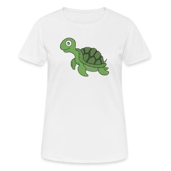 Eine freundliche Schildkröte - Frauen T-Shirt atmungsaktiv - Weiß - Vorne - AI Model Female 172 dark (172cm)