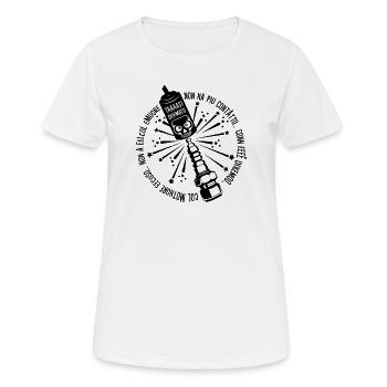 NELLA TESTATA DEL MOTORE - Ricky Collection - T-shirt respirant Femme - blanc - Devant - AI Model Female 172 dark (172cm)