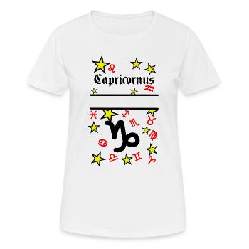 Steinbock Steinbock Sternzeichen - Frauen T-Shirt atmungsaktiv - Weiß - Vorne - AI Model Female 172 dark (172cm)