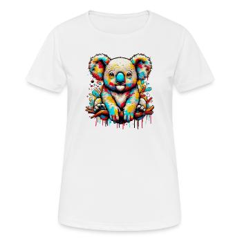 Koala - Frauen T-Shirt atmungsaktiv - Weiß - Vorne - AI Model Female 172 dark (172cm)