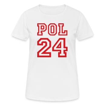 Pologne Polska Polen - T-shirt respirant Femme - blanc - Devant - AI Model Female 172 dark (172cm)