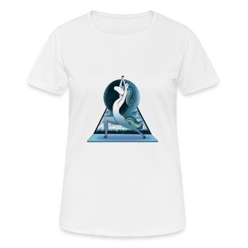 Licorne méditatrice – Équilibre et tranquillité - T-shirt respirant Femme - blanc - Devant - AI Model Female 172 dark (172cm)
