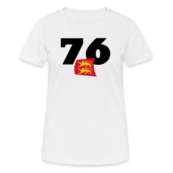 Seine-Maritime - Normandie - Frankreich - Frauen T-Shirt atmungsaktiv - Weiß - Vorne - AI Model Female 172 dark (172cm)