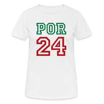 Portugal - Frauen T-Shirt atmungsaktiv - Weiß - Vorne - AI Model Female 172 dark (172cm)