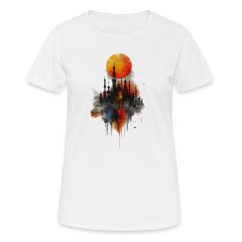 Sunrise Masjid Transparent - T-shirt respirant Femme - blanc - Devant - AI Model Female 172 dark (172cm)