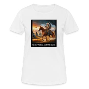 Kunst der amerikanischen Ureinwohner - Frauen T-Shirt atmungsaktiv - Weiß - Vorne - AI Model Female 172 dark (172cm)